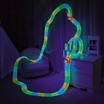 Changeable Track Race Car with Glow In The Dark Flexible Racing Tracks Rail