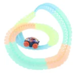 Changeable Track Race Car with Glow In The Dark Flexible Racing Tracks Rail8